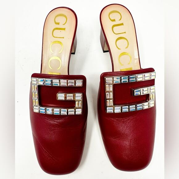 Gucci Crystal Square G Madelyn Mules - Picture 3 of 12